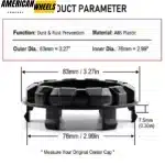 83mm(3.27in) for 2007 Chevy Avalanche Wheel Center Caps GMC Cadillac Silverado - 20214666BK - Image 4
