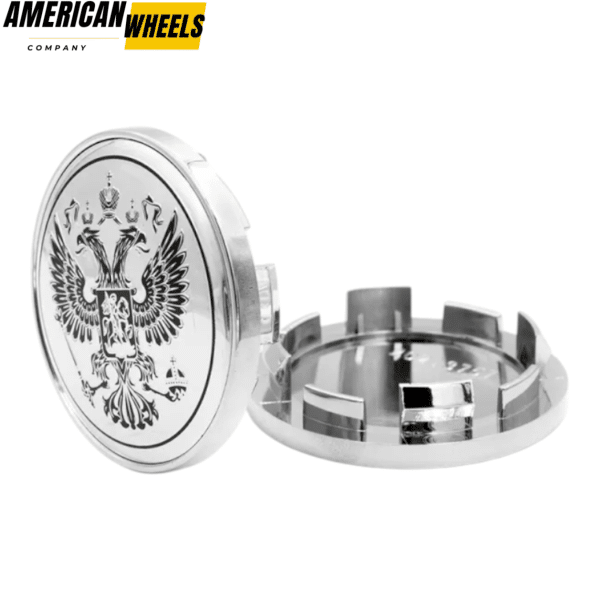 4pcs Ford Work National Emblem Of The Russian 60mm 2 3/8in Wheel Center Caps Silver Base - 20277074CH（20213757CH+20220959BKS）x4 - Image 3