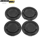 65mm/2.56" Hubcaps for Ford 2003 Volkswagen Jetta Center Caps Avus Rim - 20274174BKx4