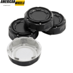 4pcs 109mm 4 9/32in Raxer Wheel Center Caps Black - 20274135 - Image 4