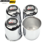 81mm 3.19in Push Through Center Cap Chrome Carbon Steel (Iron) Available  - (20274071+20220970)x1 - Image 4