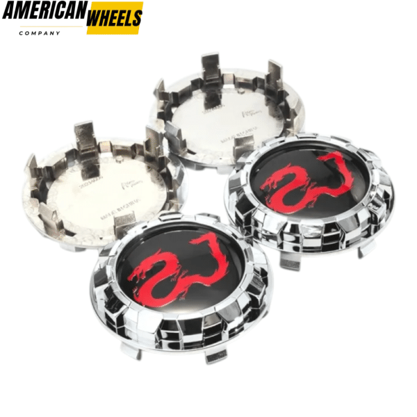 83mm (3.27in) Snap-On Gragon Emblem Wheel Center Caps For GMC Chevrolet - Image 6