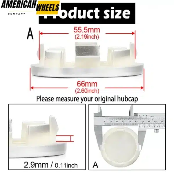 66mm 2 19/32in for Volkswagen GTI Center Caps Beetle e-Golf #3B7601171 #69729 - 20284007SV - Image 4