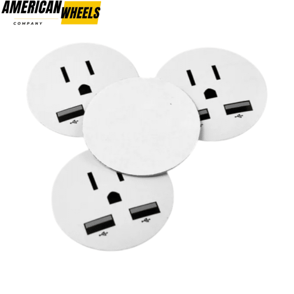 4pcs USB 57mm 2 7/32in Wheel Center Sticker Aluminum - 20214182 - Image 4