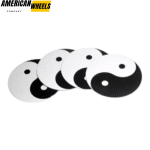 4pcs Bagua Array 80mm 2 1/8in Wheel Center Sticker Aluminum - Image 2