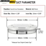 56mm 2.2in Volkswagen Golf R32 GTI Jetta Wheel Center Caps 1J0 601 171 4pcs - 20274172 - Image 6