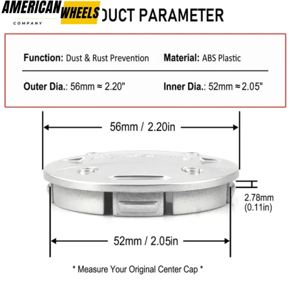 56mm 2.2in Volkswagen Golf R32 GTI Jetta Wheel Center Caps 1J0 601 171 4pcs - 20274172 - Image 6