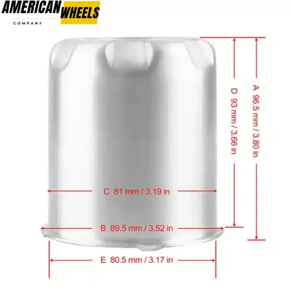 83mm 3.27 Push Through Center Cap for 3.27" Bore 3.72" Tall Truck RV Trailer - 20274301SV - Image 4