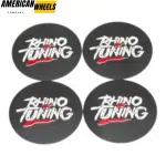 4pcs RHINO TUNING 45mm 1 25/32in Center Cap Stickers Aluminum