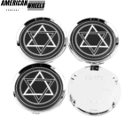 4pcs Saturn Vauxhall Opel Hexagonal Star 64mm 2 1/2in Wheel Center Caps #93358015 - 20214019(14006+13575CH)x4 - Image 4