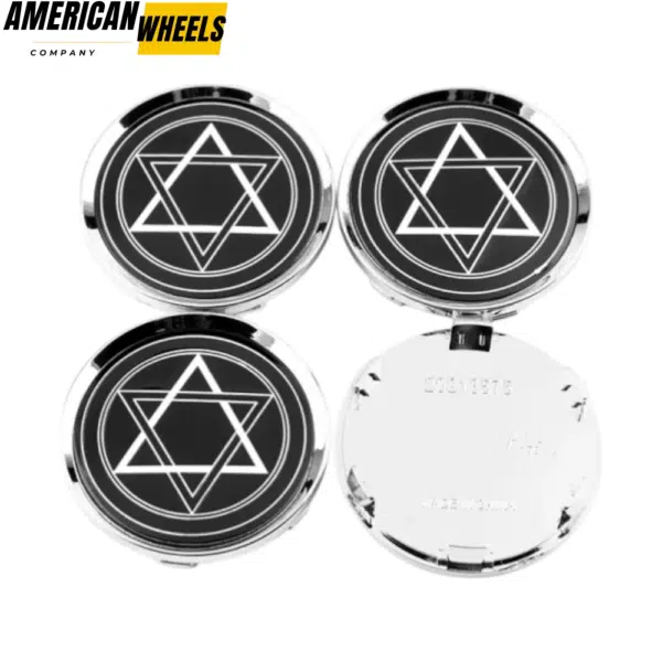 4pcs Saturn Vauxhall Opel Hexagonal Star 64mm 2 1/2in Wheel Center Caps #93358015 - 20214019(14006+13575CH)x4 - Image 4