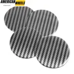 4pcs Black Grey Stripe 45mm 1 25/32in Wheel Center Sticker Aluminum - Image 5