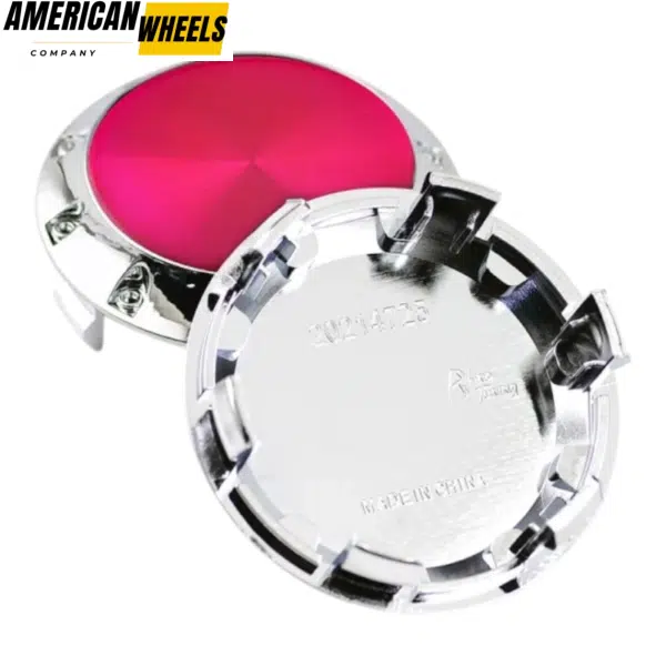 4pcs Benz OZ 75mm 2 15/16in Wheel Center Caps Pink Laber Silver Base - 20214948CHP[4618PP+4725CH]x4 - Image 5