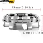 83mm (3.27in) Snap-On Gragon Emblem Wheel Center Caps For GMC Chevrolet - Image 5