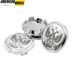 4pcs Ford Work National Emblem Of The Russian 60mm 2 3/8in Wheel Center Caps Silver Base - 20277074CH（20213757CH+20220959BKS）x4 - Image 2