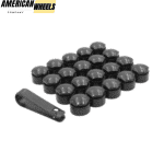 20pcs Audi Black Wheel Rim Nut Dust Caps For Q5 A6 - 23112207