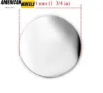 4pcs 44mm 1 23/32in Solid Silver Reflective Wheel Center Sticker Aluminum - Image 6