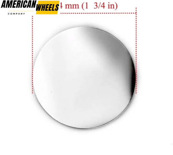 4pcs 44mm 1 23/32in Solid Silver Reflective Wheel Center Sticker Aluminum - Image 6
