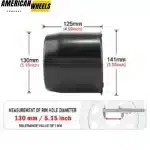 130mm 5.15" Push Through Center Caps Fit for 5.15" trailer/truck rims center bore,4.92" tall - 20274035MB - Image 4
