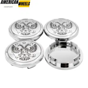 Russian 60mm Wheel Center Caps Silver Base