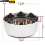 Dodge Ram 223mm 8 3/4in Wheel Center Caps #52106876AB - 20274142 - Image 4