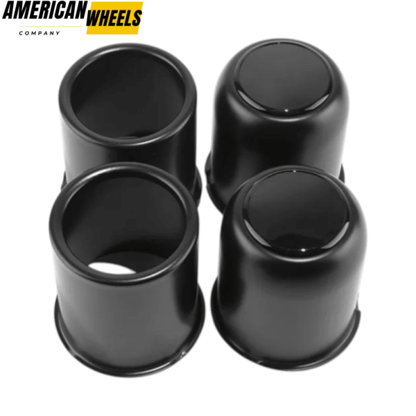 3.19in Stainless Steel 2x Open Ended Trailer Center Caps and 2x Top Removable Push Thru Hub Caps - 20274318MB=[74304MB+74313MB]x2 - Image 4