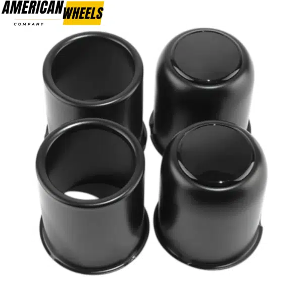 3.19in Stainless Steel 2x Open Ended Trailer Center Caps and 2x Top Removable Push Thru Hub Caps - 20274318MB=[74304MB+74313MB]x2 - Image 4