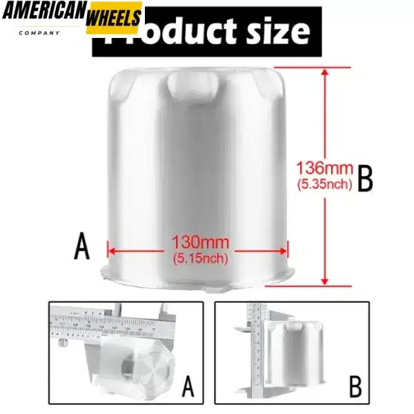 5.15 Push Through Center Caps for 5.15" Bore 5.35" Tall Aluminum - 20274302SV - Image 5