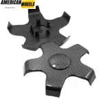 4pcs Tesla Model3 167mm 6 9/16in Wheel Center Caps Carbon Pattern - 20274108CF - Image 2
