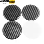 4pcs Black Grey Stripe 50mm 1 31/32in Wheel Center Sticker Clear Resin - Image 5
