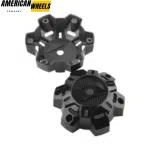 Monster Rims Wheel Center Caps for Mags 15x7 6 Hole Rims 138mm 5.43in Black - 20214679HB - Image 5