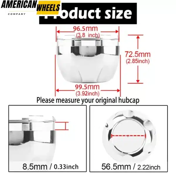 100mm(3.92in) Helo Wheel Center Caps Maxx6 #789K101 #X1834147-9SF - 20284008 - Image 5