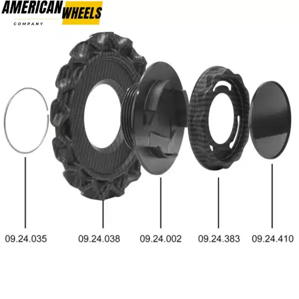 1pc BBS 151mm 5 15/16in Wheel Center Cap #09.24.002 Combination Carbon Fiber - 20277084C - Image 5