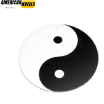 4pcs Bagua Array 80mm 2 1/8in Wheel Center Sticker Aluminum - Image 5