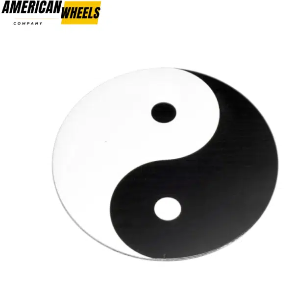 4pcs Bagua Array 80mm 2 1/8in Wheel Center Sticker Aluminum - Image 5