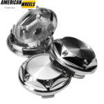 4pcs MB Wheel 67mm 2 5/8in Rim Center Caps #BC-683 For Modified Wheels Silver - Image 5