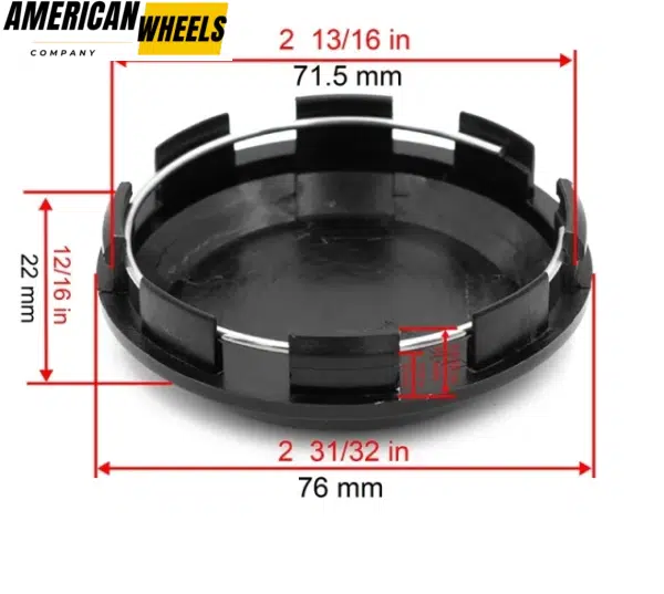 4pcs 76mm (2.99in) for Rays K77 Wheels Center Caps - 20274104 - Image 4