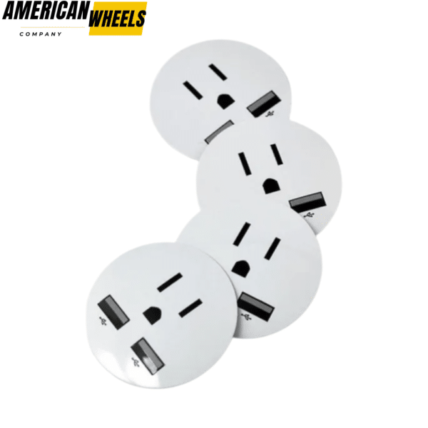 4pcs USB 57mm 2 7/32in Wheel Center Sticker Aluminum - 20214182 - Image 5