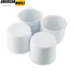4.25 trailer wheel center caps for 4.25" Bore 3.66" Tall White Stainless - 20274309WT - Image 2