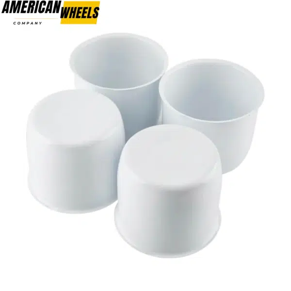 4.25 trailer wheel center caps for 4.25" Bore 3.66" Tall White Stainless - 20274309WT - Image 2