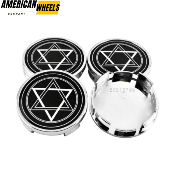 4pcs DODGE Brohers Star Of David 63mm 2 15/32in Wheel Center Caps #52110398AA Silver Base - 20214011SV[14006+13796SV]x4 - Image 4