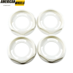 4pcs BBS 102mm 4in Wheel Center Caps #09.24.206 Bright White - 20214673WT
