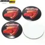 57mm (2.24in) Aluminum Wheel Center Caps Sticker Gragon Logo - Image 3