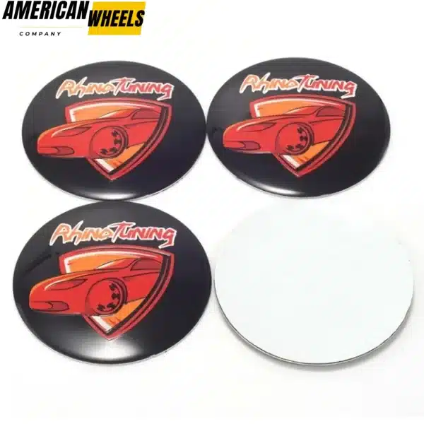 57mm (2.24in) Aluminum Wheel Center Caps Sticker Gragon Logo - Image 3