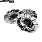 4pcs 175mm 6 7/8in Wheel Center Caps With Black Label - 20214368