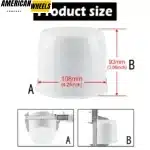 4.25 trailer wheel center caps for 4.25" Bore 3.66" Tall White Stainless - 20274309WT - Image 6
