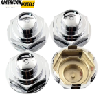 4pcs Universal 65mm 2 9/16in Wheel Center Caps Chrome