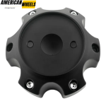 4pcs 138mm 5 13/32in Wheel Center Caps 6 Lug Nuts Matte Black - Image 2