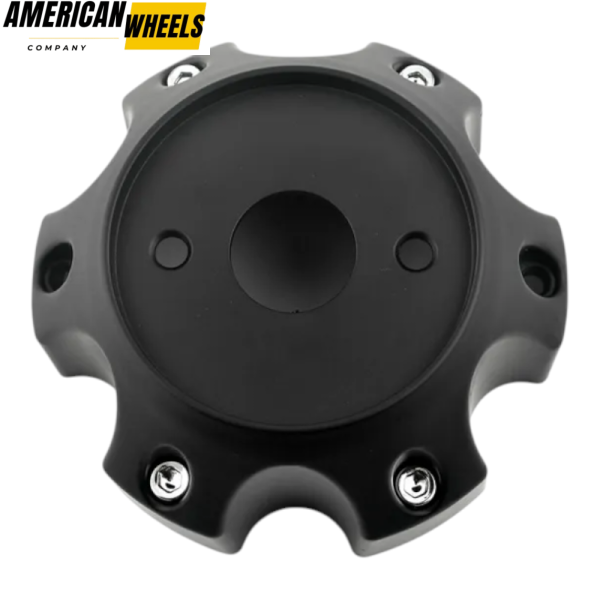 4pcs 138mm 5 13/32in Wheel Center Caps 6 Lug Nuts Matte Black - Image 2
