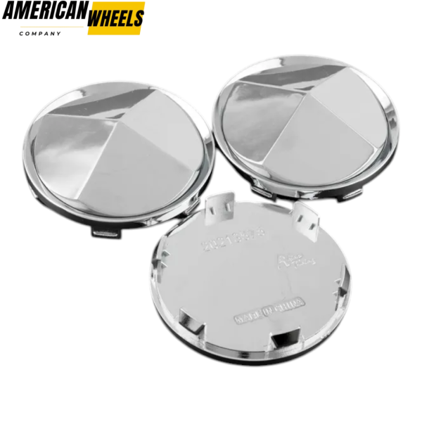 4pcs Saturn Vauxhall Opel 64mm 2 1/2in Wheel Center Caps #93358015 Silver Base - 20277066SVx4[14371+13575CH]x4 - Image 4
